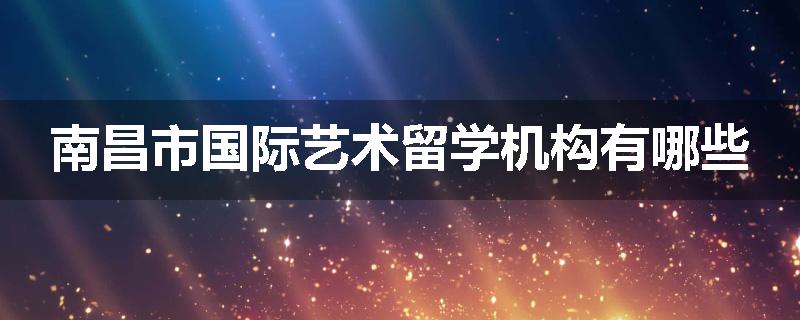 南昌市国际艺术留学机构有哪些
