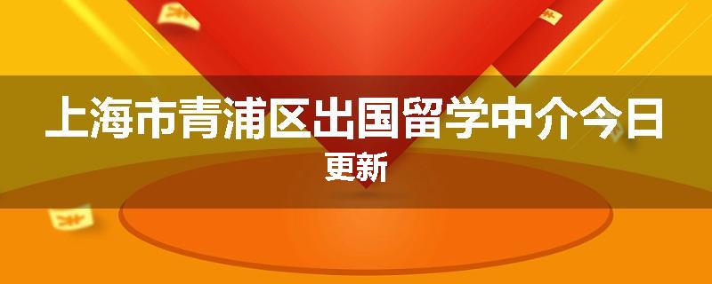 上海市青浦区出国留学中介今日更新