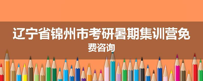 辽宁省锦州市考研暑期集训营免费咨询