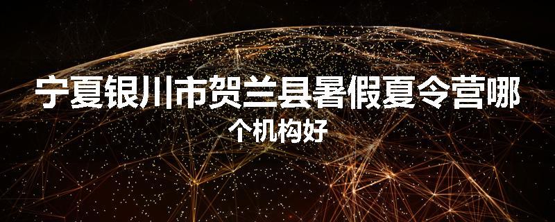 宁夏银川市贺兰县暑假夏令营哪个机构好
