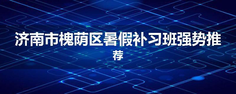 济南市槐荫区暑假补习班强势推荐