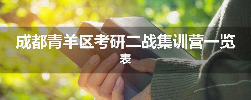 成都青羊区考研二战集训营一览表