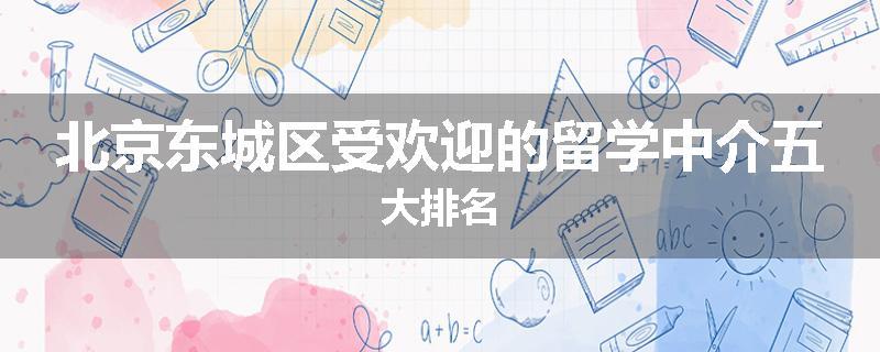 北京东城区受欢迎的留学中介五大排名