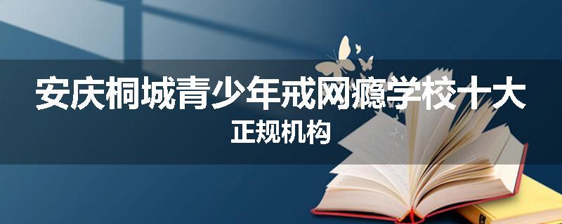 安庆桐城青少年戒网瘾学校十大正规机构