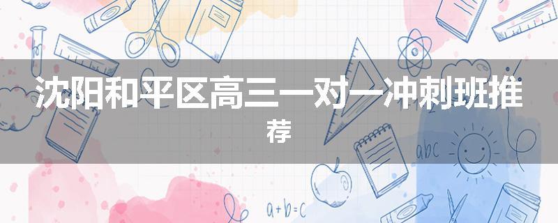 沈阳和平区高三一对一冲刺班推荐