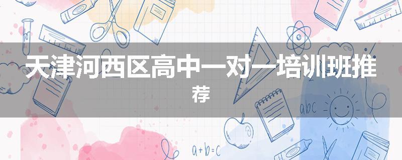 天津河西区高中一对一培训班推荐