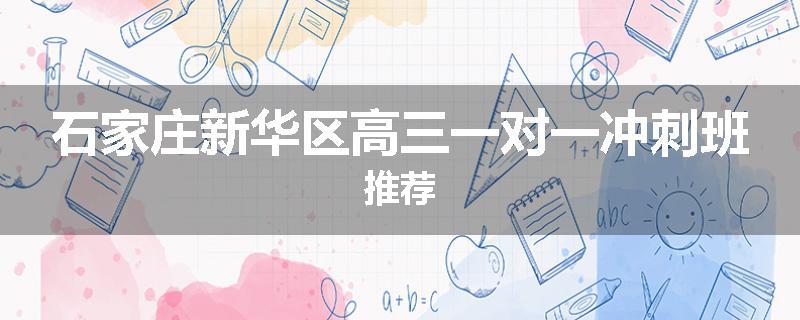 石家庄新华区高三一对一冲刺班推荐