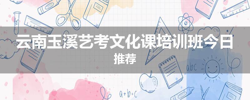 云南玉溪艺考文化课培训班今日推荐