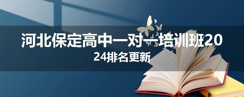 河北保定高中一对一培训班2024排名更新