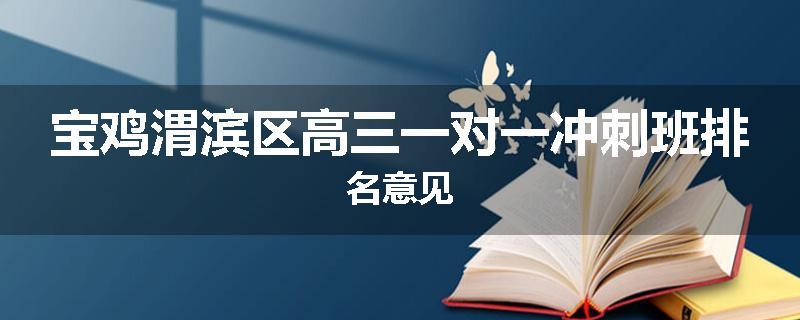 宝鸡渭滨区高三一对一冲刺班排名意见