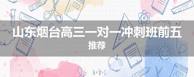 山东烟台高三一对一冲刺班前五推荐