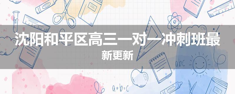 沈阳和平区高三一对一冲刺班最新更新