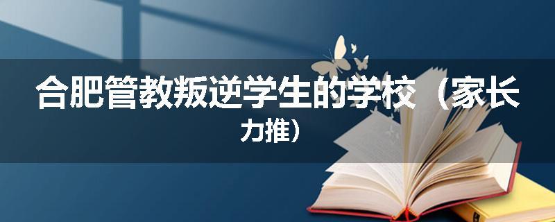 合肥管教叛逆学生的学校（家长力推）