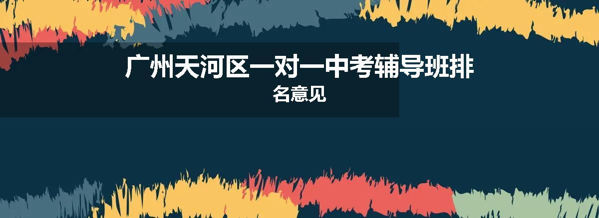 广州天河区一对一中考辅导班排名意见