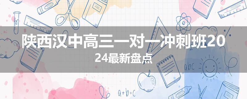 陕西汉中高三一对一冲刺班2024最新盘点