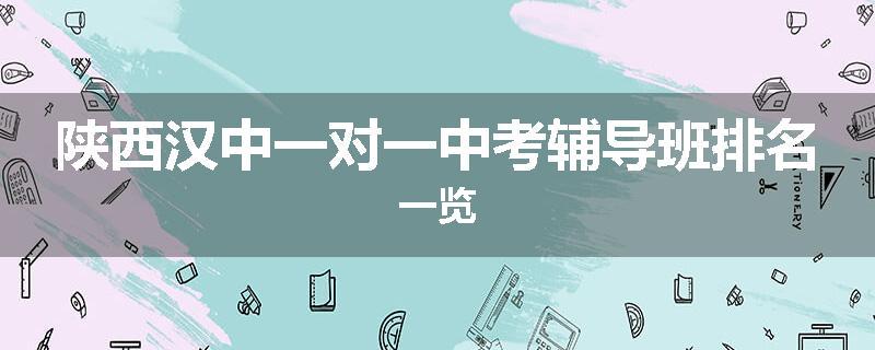 陕西汉中一对一中考辅导班排名一览