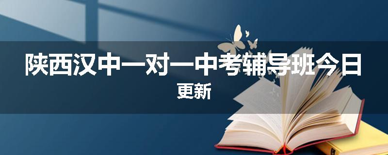 陕西汉中一对一中考辅导班今日更新