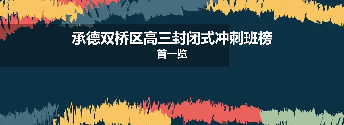 承德双桥区高三封闭式冲刺班榜首一览