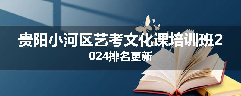 贵阳小河区艺考文化课培训班2024排名更新