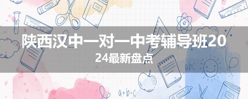 陕西汉中一对一中考辅导班2024最新盘点