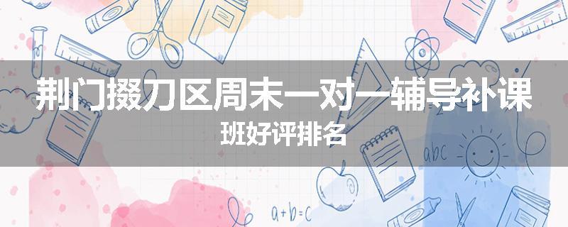 荆门掇刀区周末一对一辅导补课班好评排名