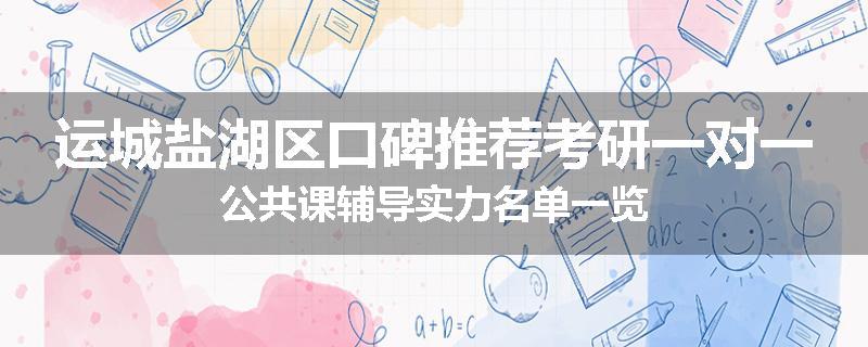 运城盐湖区口碑推荐考研一对一公共课辅导实力名单一览