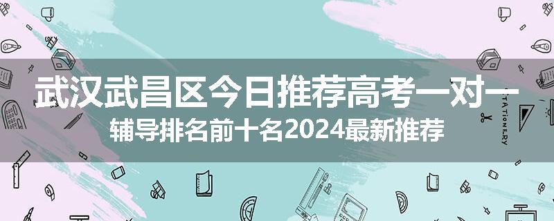 武汉武昌区今日推荐高考一对一辅导排名前十名2024最新推荐