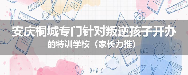 安庆桐城专门针对叛逆孩子开办的特训学校（家长力推）