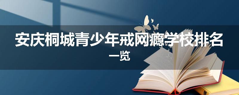安庆桐城青少年戒网瘾学校排名一览