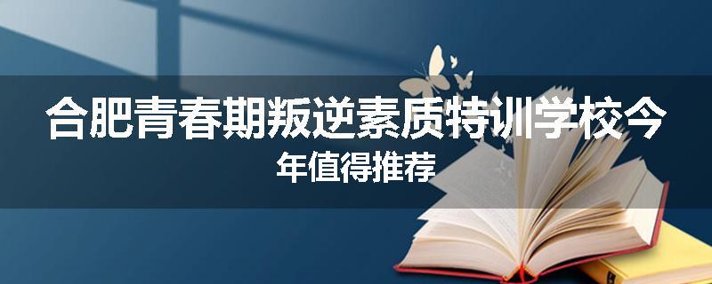 合肥青春期叛逆素质特训学校今年值得推荐