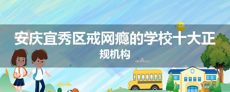 安庆宜秀区戒网瘾的学校十大正规机构