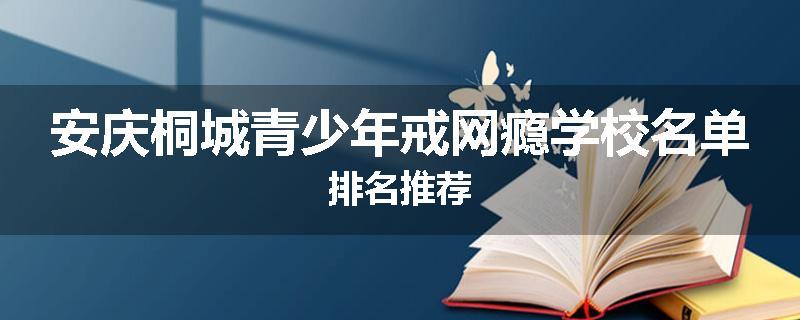 安庆桐城青少年戒网瘾学校名单排名推荐
