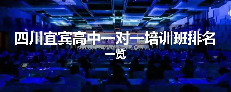 四川宜宾高中一对一培训班排名一览