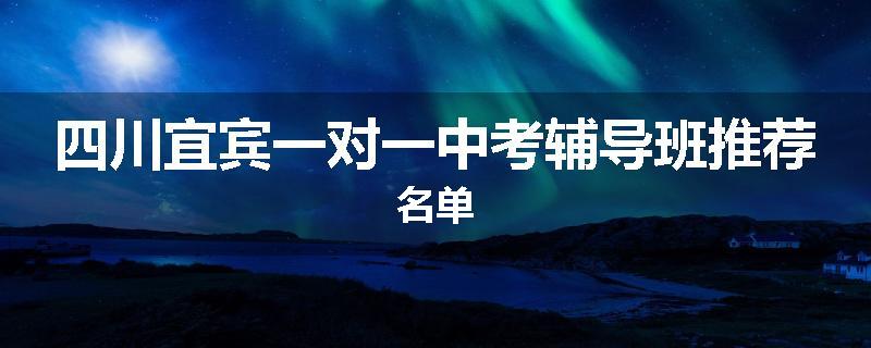 四川宜宾一对一中考辅导班推荐名单