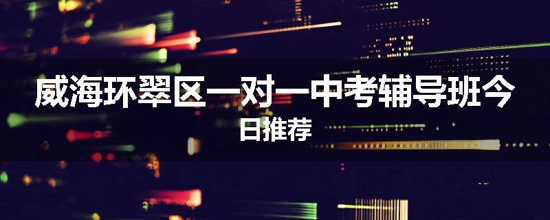 威海环翠区一对一中考辅导班今日推荐
