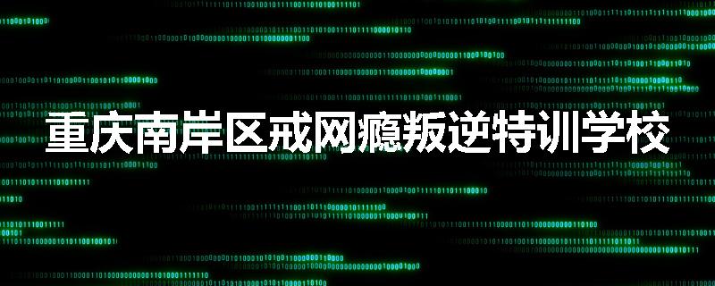 重庆南岸区戒网瘾叛逆特训学校