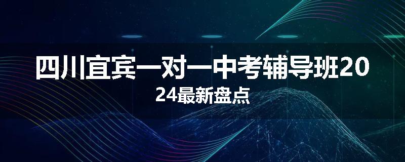 四川宜宾一对一中考辅导班2024最新盘点