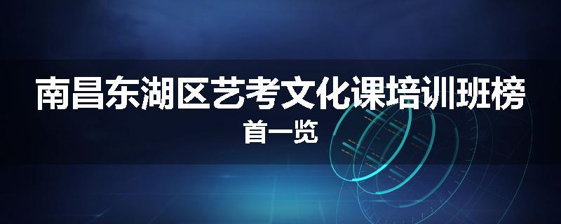 南昌东湖区艺考文化课培训班榜首一览