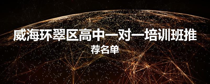 威海环翠区高中一对一培训班推荐名单