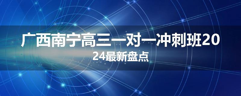广西南宁高三一对一冲刺班2024最新盘点