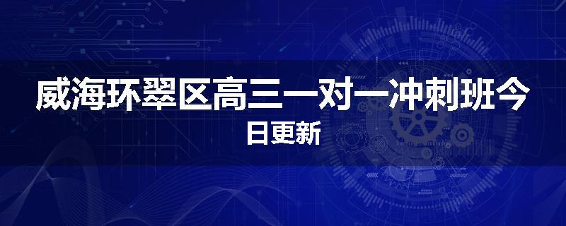 威海环翠区高三一对一冲刺班今日更新