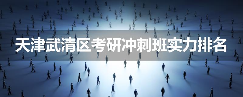 天津武清区考研冲刺班实力排名