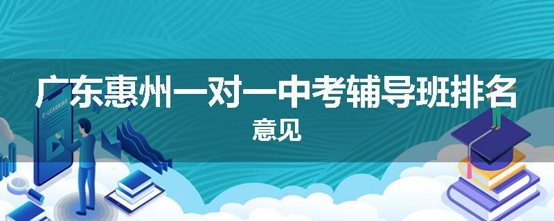 广东惠州一对一中考辅导班排名意见