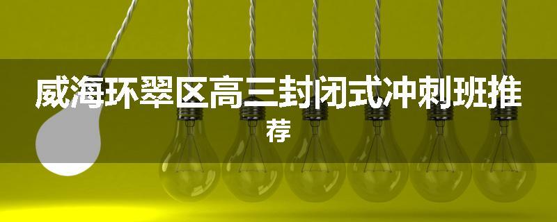 威海环翠区高三封闭式冲刺班推荐