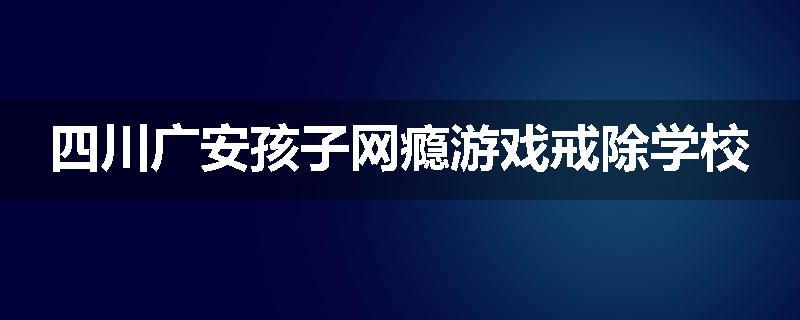 四川广安孩子网瘾游戏戒除学校