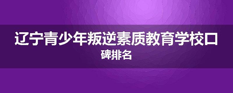 辽宁青少年叛逆素质教育学校口碑排名