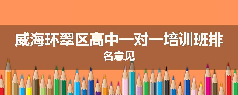 威海环翠区高中一对一培训班排名意见