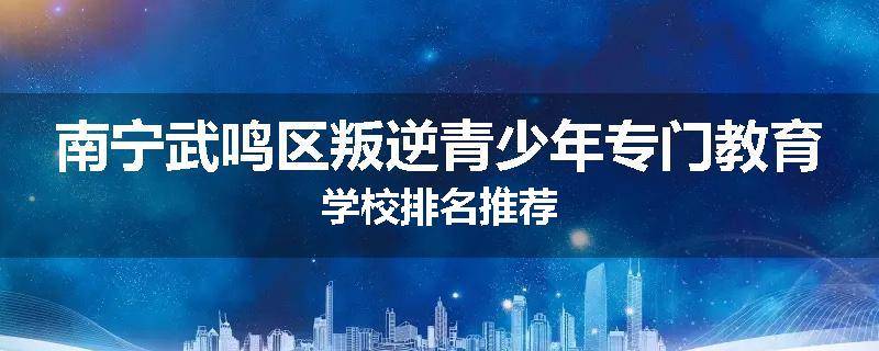 南宁武鸣区叛逆青少年专门教育学校排名推荐