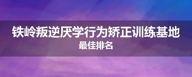 铁岭叛逆厌学行为矫正训练基地最佳排名