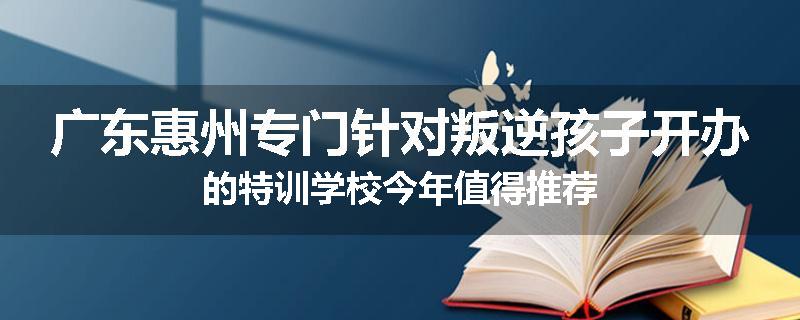 广东惠州专门针对叛逆孩子开办的特训学校今年值得推荐